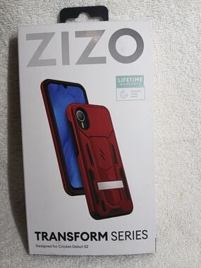 Zizo Transform Series Red Protective Case for Cricket Debut S2